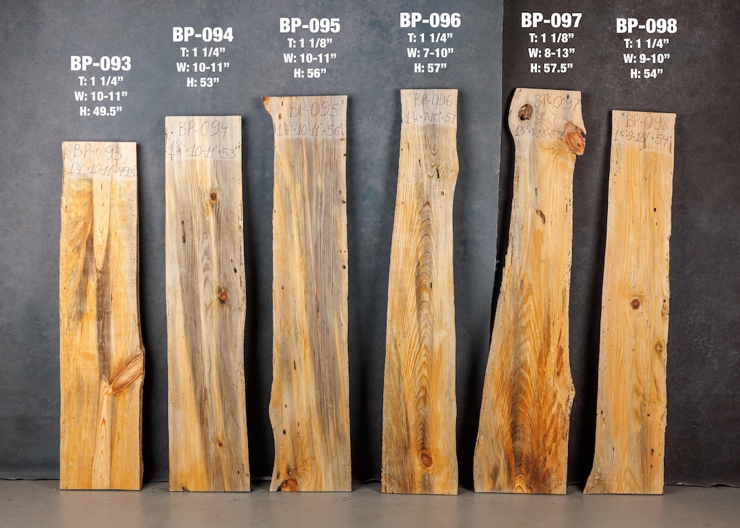 Blue Pine Wood Slabs, Rare Find Rainbow Pine, Live Edge Boards, DIY ...