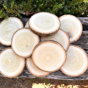 2&quot;-4&quot; Poplar Wood Cookies, Wood Slices, Wedding Table Decor Centerpieces, Rustic Centerpieces, Coasters, Craft Wood, DIY Supply