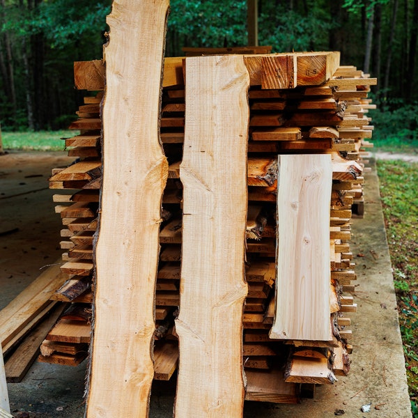 Cypress Wood Slabs Live Edge Boards, DIY Woodworking Supplies, Unfinished Wood, Live Edge Floating Shelves