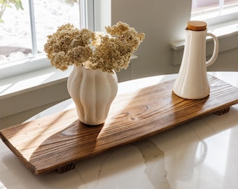 Live Edge Rustic Wood Riser, Farmhouse Decor, Kitchen Decor Stand, Wood Pedestal, Christmas Gift, Housewarming Gift, Decorative Centerpiece