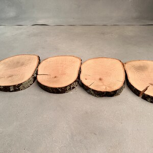 89 Red Oak Wood Cookies Set of 4, Rustic Cake Stand, Wedding Decor ...