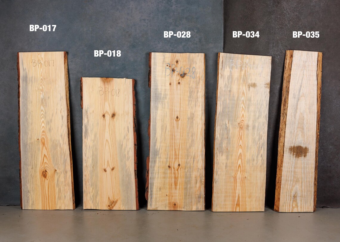 Blue Pine Wood Slabs, Rare Find Rainbow Pine, Live Edge Boards, DIY ...
