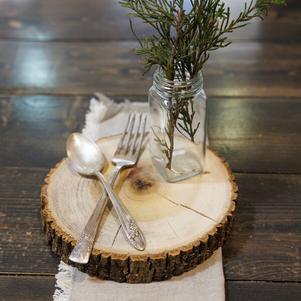 4" - 7" Rustic Poplar Wood Cookies, Wedding Decor Centerpieces, Table Centerpieces, Rustic Cake Stand,  Wood Slabs, Natura Wood Slices