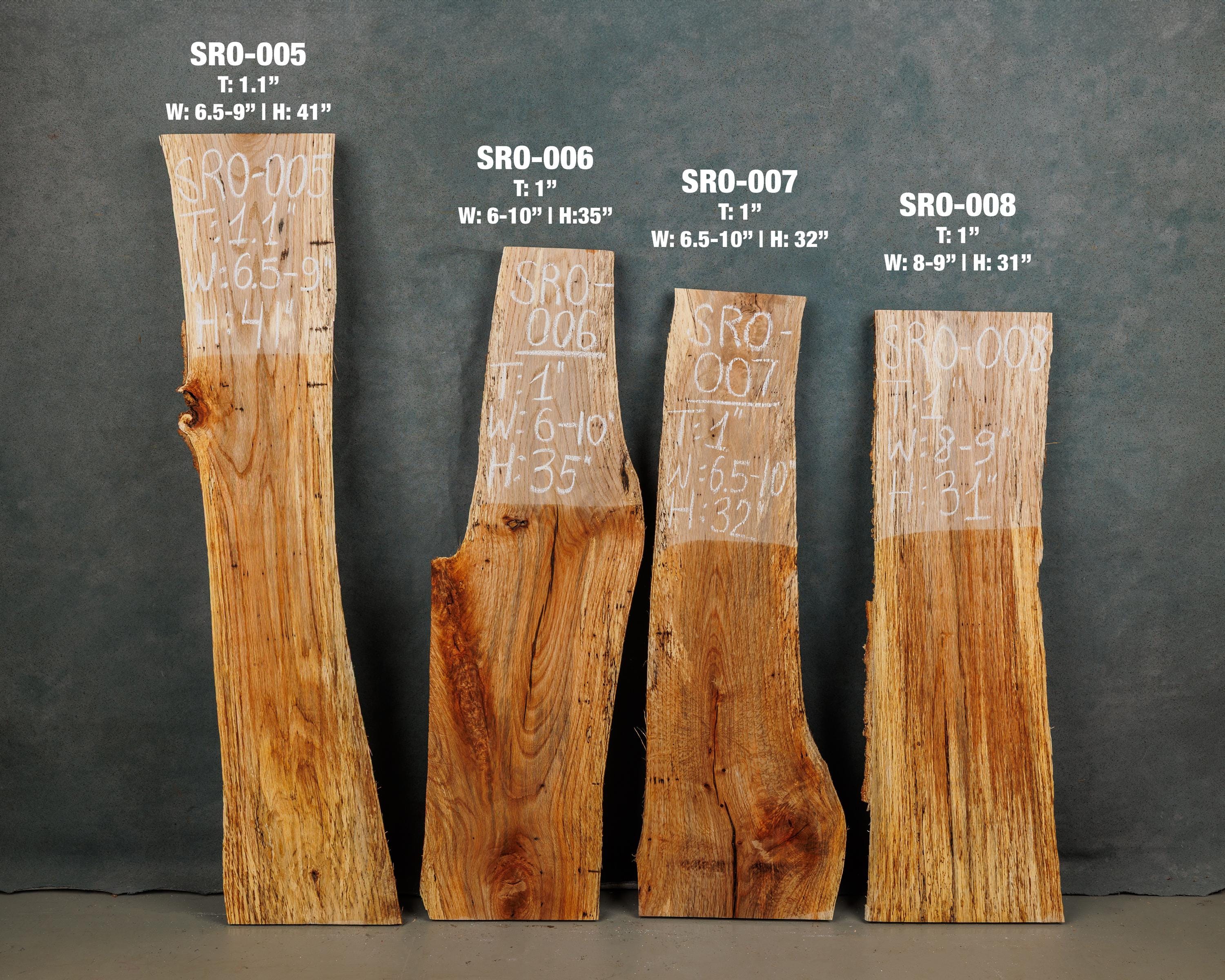 Spalted Red Oak Wood Slabs, Live Edge Boards, DIY Woodworking