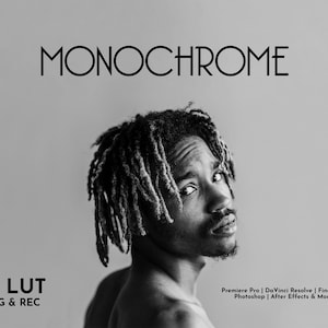 16 Monochrome Film Luts for Color Grading | Video Editing, Luts, Cinematic Video | Premiere Pro, DaVinci Resolve, Final Cut, Video Filter