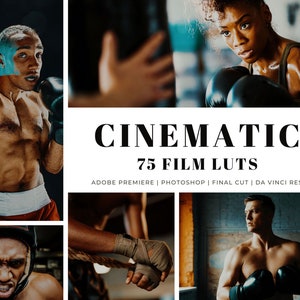 75 Cinematic Film Grade LUTs Pack voor Color Grading | Video and Photo Mobile & Desktop | Premiere Pro, DaVinci Resolve,Final Cut, Photoshop
