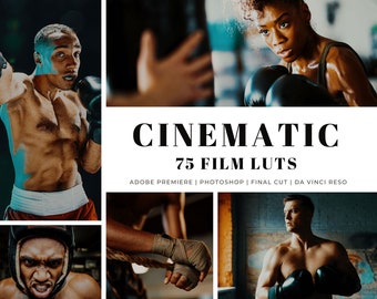 75 Cinematic Film Grade LUTs Pack voor Color Grading | Video and Photo Mobile & Desktop | Premiere Pro, DaVinci Resolve,Final Cut, Photoshop