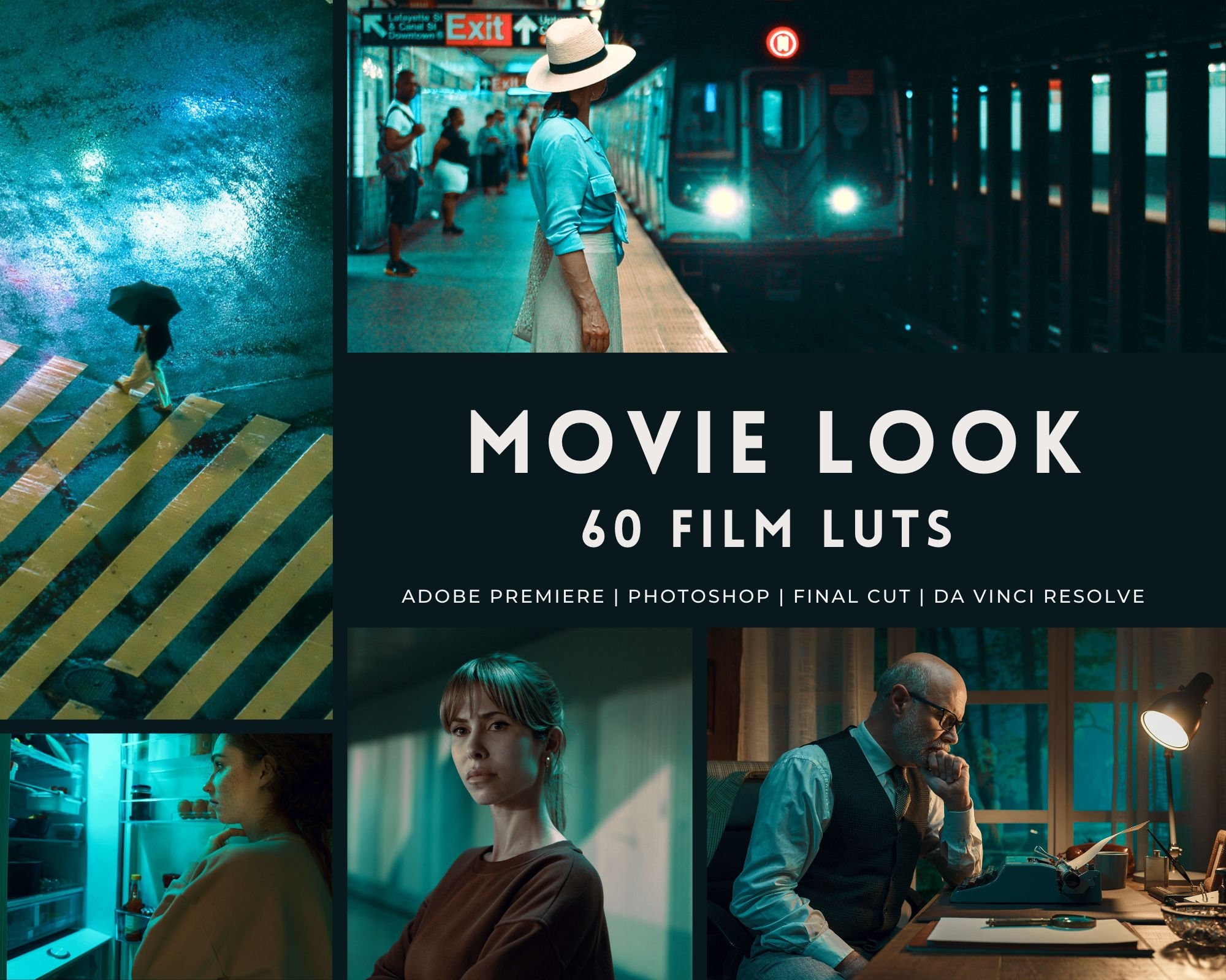 60 Movie Cinematic Film LUTs Pack For Color Grading Video Filters 