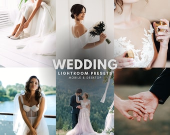 25 Wedding Lightroom Presets | Mobile & Desktop Filters (Instant Download)