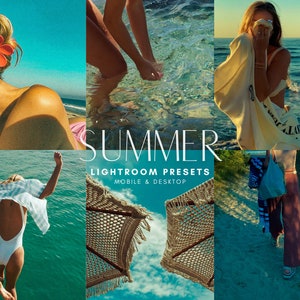 40 Vintage Summer Lightroom Presets Mobile & Desktop Presets| Aesthetic Presets, Moody Presets, Photo Editing, Beach Presets ,Photo Editing