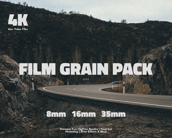 30 Professional 4K Film Grain Video & Textures Pack | 8mm, 16mm, 35mm Grain Video Overlays | Analog Film, Retro Film, Cinematic Film,