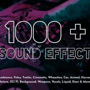 1000+ Professional Sound Effects Pack for Video Film Content Creator | Adobe Premiere Pro, Video Preset , Sound Effects, Sound track, SFX