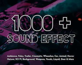 1000+ Professional Sound Effects Pack for Video Film Content Creator | Adobe Premiere Pro, Video Preset , Sound Effects, Sound track, SFX