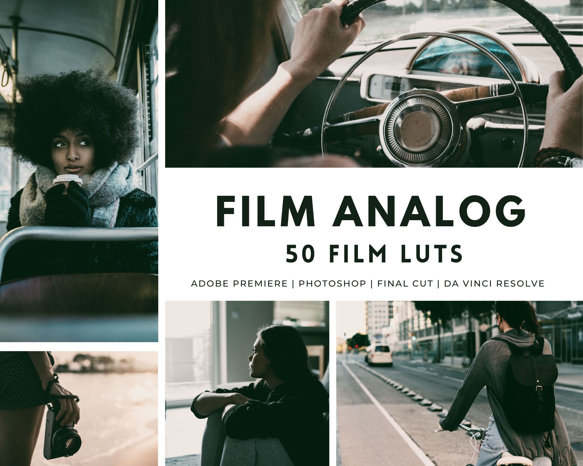 50 Analog Film Luts for Color Grading | Premiere Pro, Davinci Resolve ...