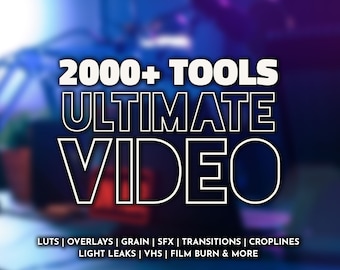 2000 ULTIMATE VIDEO TOOLS | Luts, Overlays, Video Transitions, Sound Effects, | Premiere Pro Luts, Video Editing, Final Cut, Video Presets