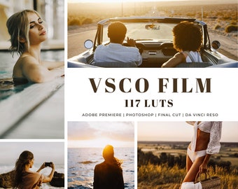 117 VSCO Film LUTs Color Grading | Video Editing, Video Filter, Video Presets, Cinematic Video | Premiere Pro, DaVinci Resolve, Final Cut