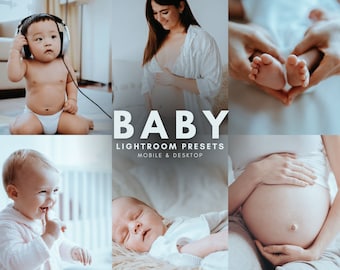 15 BABY Lightroom Presets Mobile & Desktop | Newborn Presets, Blogger Presets, Photo Editing, Baby Presets, Airy Presets, Bright Presets