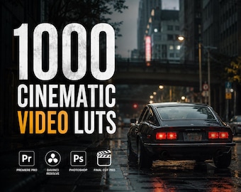 1000+ Cinematic Film LUTs Bundle | Video Editing Presets, Adobe Premiere, Da Vinci Resolve, Color Grading