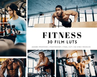 30 FITNESS カラーグレーディング用フィルムグレードLUTパック｜ビデオ・写真｜ビデオ編集、Premiere Pro、DaVinci Resolve、Final Cut、Photoshop