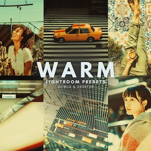 50 WARM FILM Lightroom Presets | Lightroom Mobile Presets & Desktop Presets | instagram Filters, Warm Presets, Analog Presets, Photo Filters