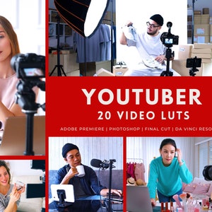 20 Professional YOUTUBER LUTS PACK Color Grading | Video Presets, Video Editing, Blogger Presets, Youtube Videos, Premiere Pro, Final Cut