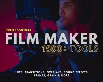 FILMMAKER BUNDLE | 1500+ VIDEO Tools | Video Editing, Sound Effects, Video Transitions, Twitch Overlays, Video Effects, Adobe Premiere Pro