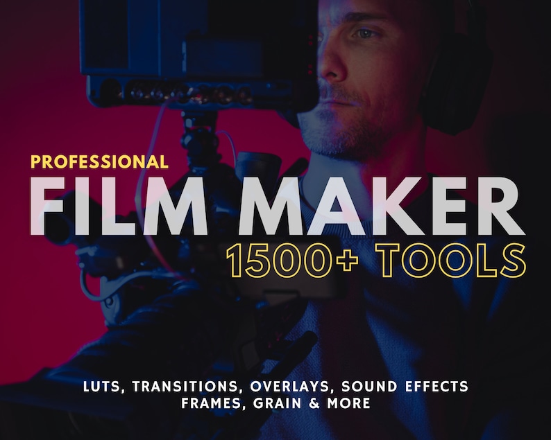 FILMMAKER BUNDLE | 1500+ VIDEO Tools | Video Editing, Sound Effects, Video Transitions, Twitch Overlays, Video Effects, Adobe Premiere Pro image 1