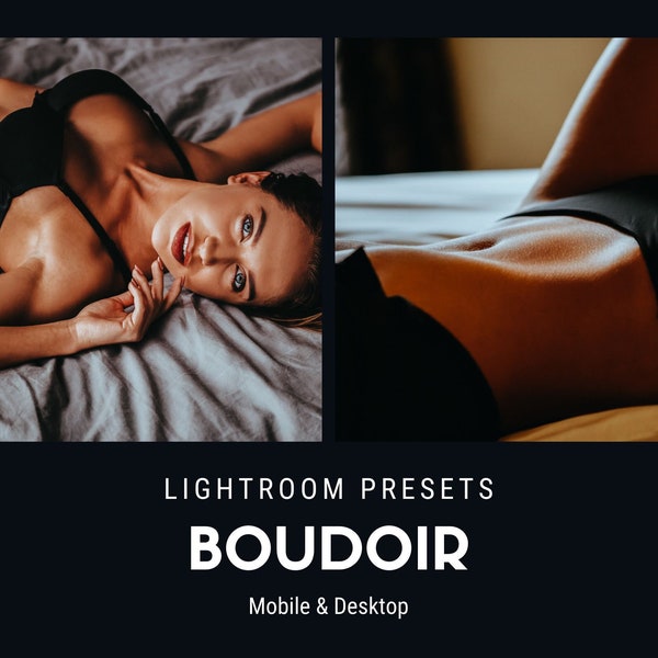 15 BOUDOIR Lightroom Presets Mobile Desktop | Moody Presets, Fashion Presets, Photo Filters, Dark Presets, Aesthetic Presets, Black Presets