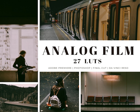 27 Analog Film LUTs | Photo and Video Editing for Desktop | Premiere Pro, DaVinci Resolve, Final Cut, Photoshop, Video Presets, Video Filter