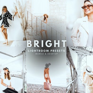 15 BRIGHT Lightroom Presets Mobile & Desktop Presets | Blogger Presets, instagram Filters, influencer Filters, Photo Filters, Presets