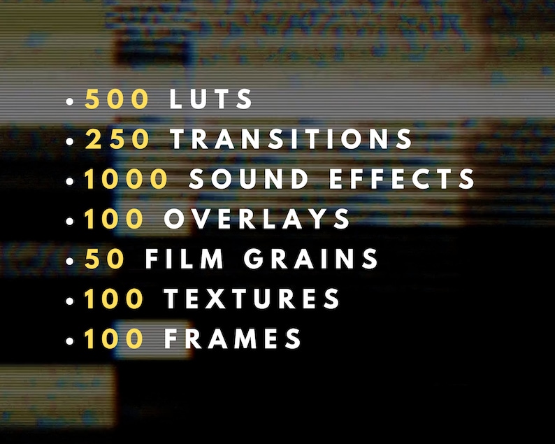 FILMMAKER BUNDLE | 1500+ VIDEO Tools | Video Editing, Sound Effects, Video Transitions, Twitch Overlays, Video Effects, Adobe Premiere Pro image 2