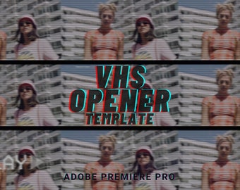 VHS VIDEO OPENER Template | Adobe Premiere | Edição de Vídeo, Abertura de Vídeo, Introdução, Pré-definições de Vídeo, Vídeo Youtube