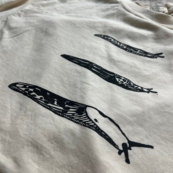 Slug print shirt / hand printed / block printed
