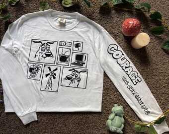 Courage long-sleeve shirt / hand printed / block printed