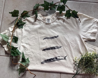Hand printed slug Shirt: Block print Tee