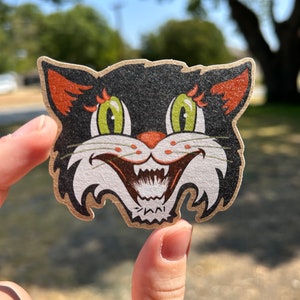 Scaredy Cat Kraft Paper Halloween Sticker