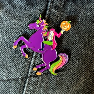 Headless Horseman Enamel pin - Inspired by the Art of Lisa Frank