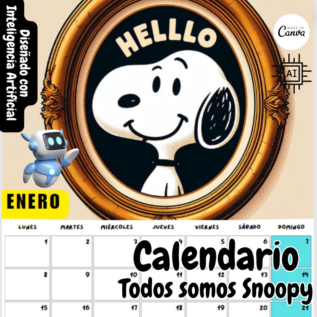 We Are All Snoopy Calendar 2024 Designed With Artificial Intelligence