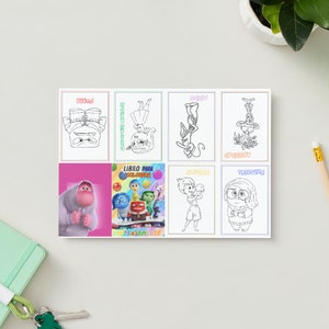 Mini Book emotions of Intensely/ PDF 2 models, Printable, Coloring, Printable, Creative Stationery, Joy & Anxiety