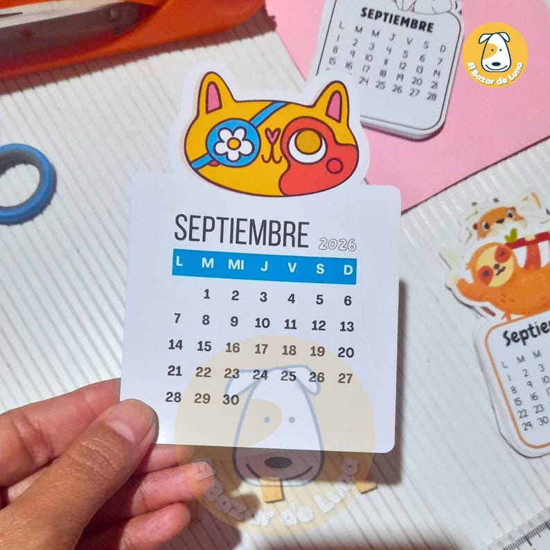 Calendario Gatitos Floral 2026 / formatos PDF y para Silhouette Studio ...