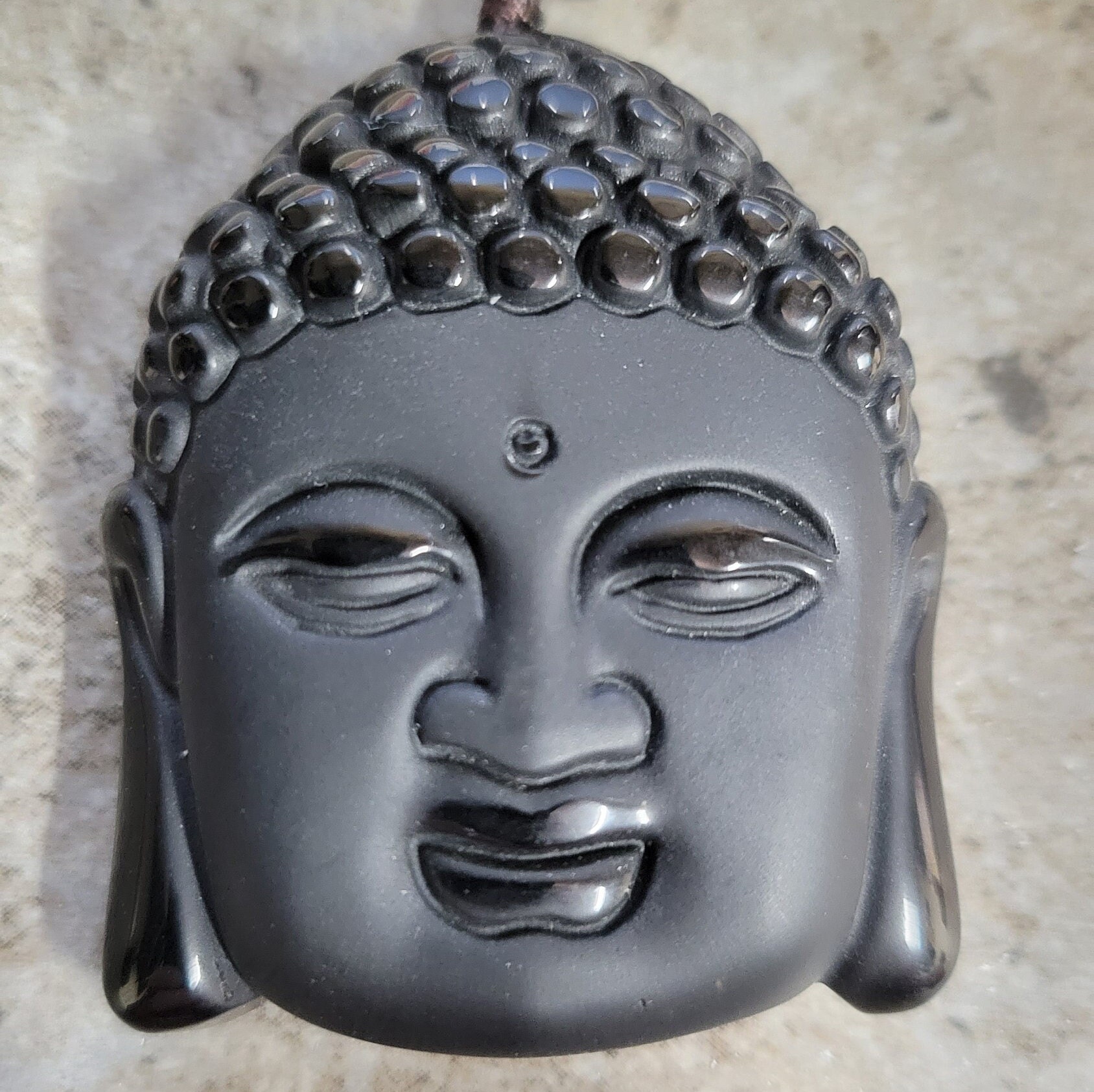 Collana Di Ossidiana Collana Di Ricchezza Feng Shui Ciondolo Del Buddha