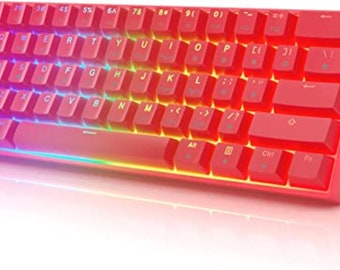 Fully Modded Custom HK Gaming GK61 Mechanical Gaming Keyboard (Wired)