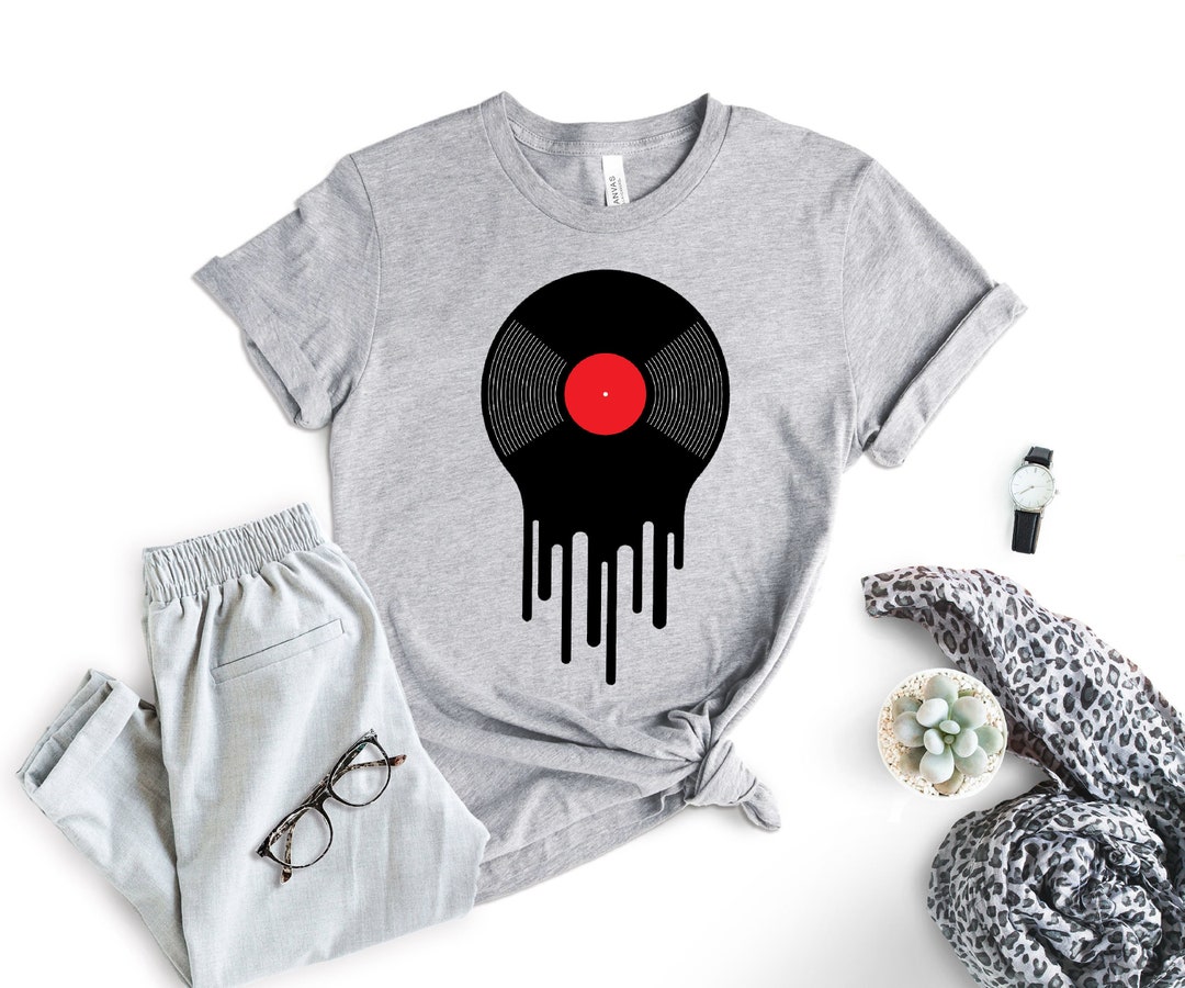 Melting Vinyl Tshirt Vinyl Record Shirt Dripping Cool Etsy