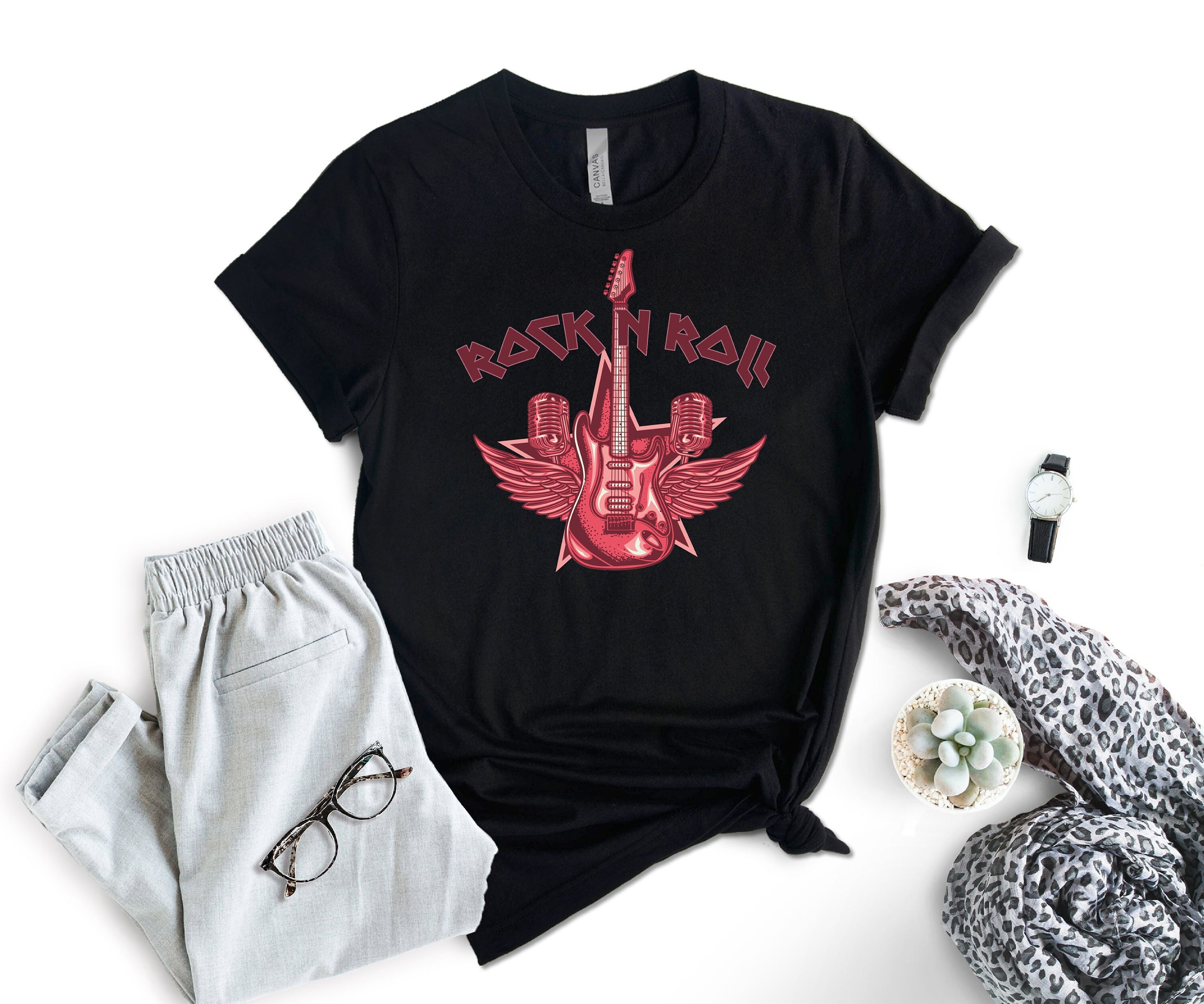 Discover Vintage Rock And Roll Shirt, Rock Band T-Shirt