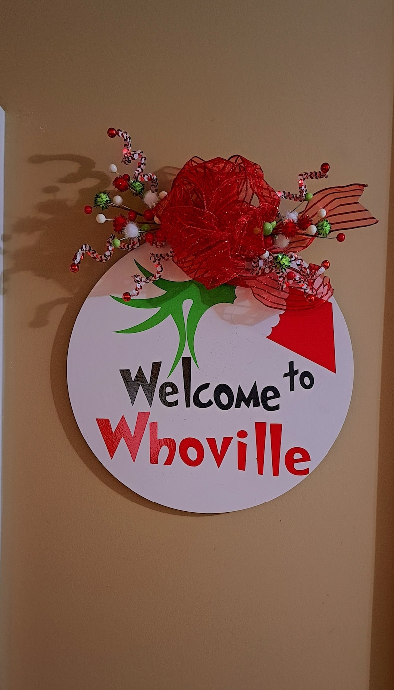 Welcome to Whoville Doorhanger Sign - Etsy