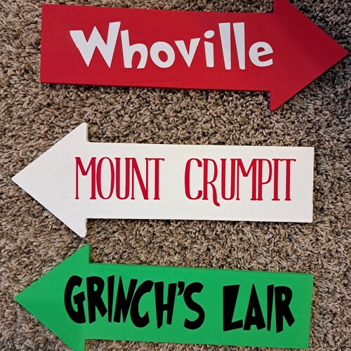 Grinch Arrows Printables