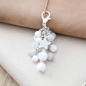 Planner Charm Notebook Charm Planner Accessories Star Charm Beaded Charm Lobster Clasp Charm Silver Charm