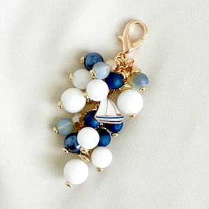 Beaded Planner Charm Planner Accessories Sailboat Charm Backpack Charm Purse Charm