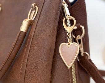 Pingente para planner com fecho lagosta, acessórios para planner, pingente de coração, pingente para caderno, marcador de páginas, pingente para diário, pingente para mochila, pingente para bolsa.