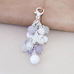 Planner Charm Notebook Charm Planner Accessories Star Charm Beaded Charm Lobster Clasp Charm Silver Charm